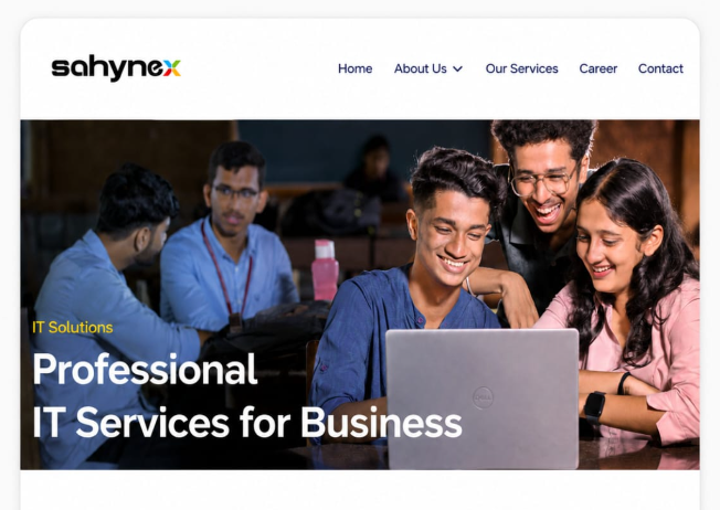 Sahynex Tech Solutions Website